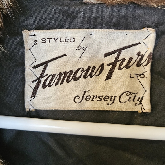 Vintage Famous Furs Long Brown Black Trench - Picture 3 of 4